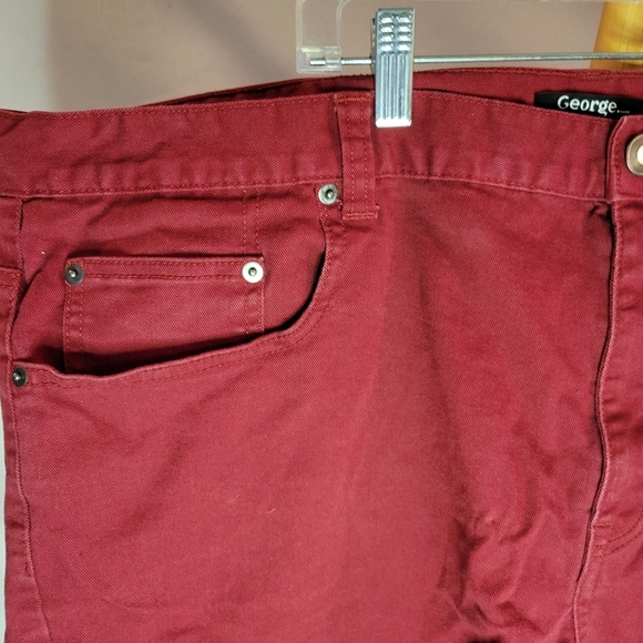 George Men's Cutoff Shorts Rust Size 44 - Picture 2 of 8